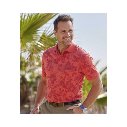 Koszulka polo z kwiatowym nadrukiem ze sklepu Atlas For Men w kategorii T-shirty męskie - zdjęcie 168977812