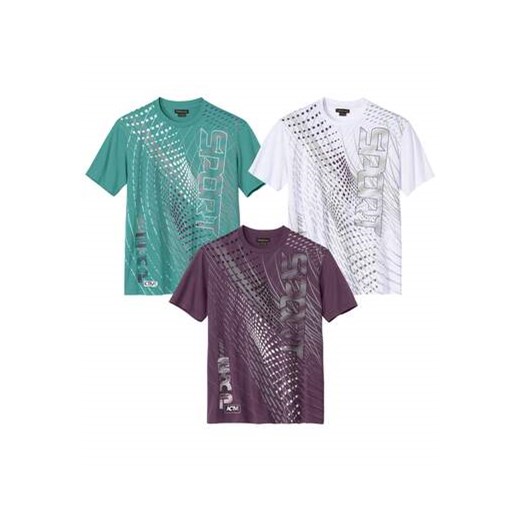 Zestaw 3 koszulek Multisport ze sklepu Atlas For Men w kategorii T-shirty męskie - zdjęcie 168978001