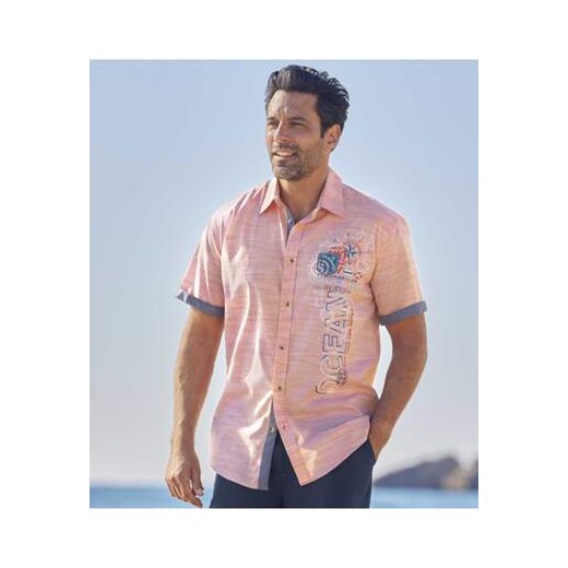 Popelinowa koszula z tkaniny flammée Palma ze sklepu Atlas For Men w kategorii Koszule męskie - zdjęcie 168978034