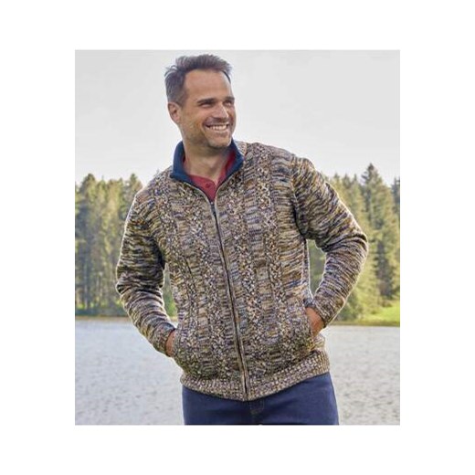 Trykotowy, melanżowy kardigan Casual ze sklepu Atlas For Men w kategorii Swetry męskie - zdjęcie 168978042