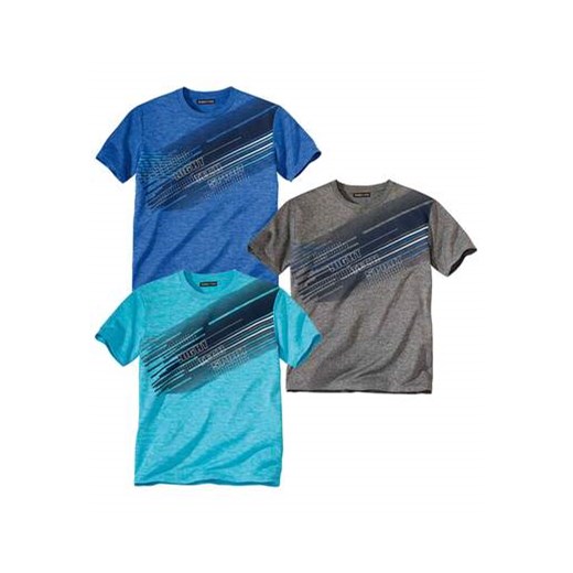 Zestaw 3 koszulek Sporting ze sklepu Atlas For Men w kategorii T-shirty męskie - zdjęcie 168978272