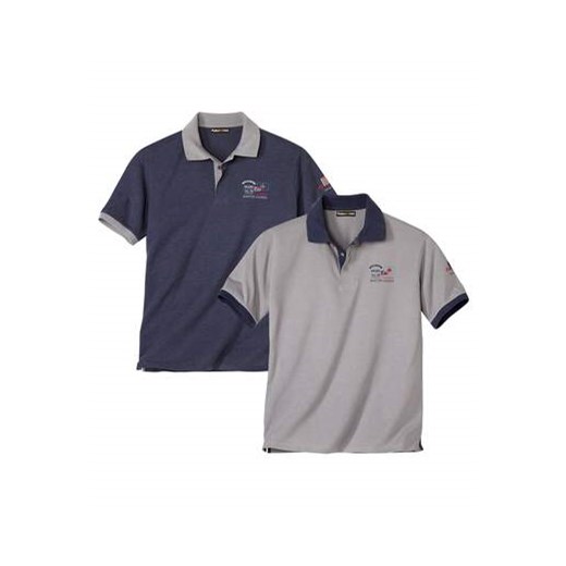Zestaw 2 polo z dzianiny pika Canadian Club ze sklepu Atlas For Men w kategorii T-shirty męskie - zdjęcie 168978282