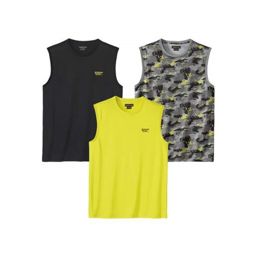 Zestaw 3 koszulek bez rękawów Sport ze sklepu Atlas For Men w kategorii T-shirty męskie - zdjęcie 168978364