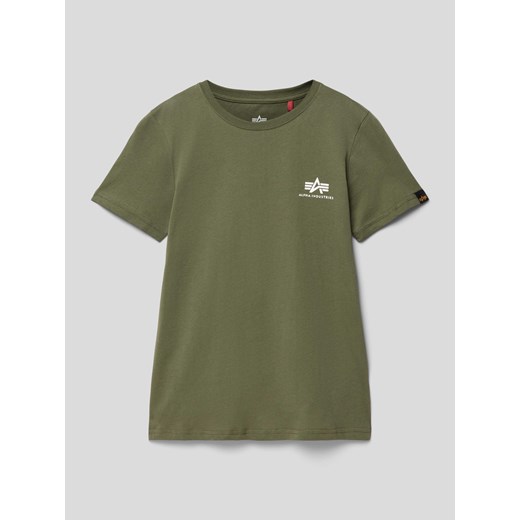 T-shirt z nadrukiem z logo ze sklepu Peek&Cloppenburg  w kategorii T-shirty chłopięce - zdjęcie 168979823
