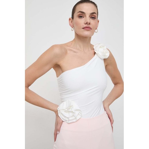 Bardot body damskie kolor biały gładka ze sklepu ANSWEAR.com w kategorii Bluzki damskie - zdjęcie 168981823