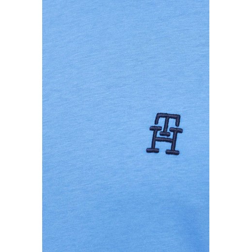 Tommy Hilfiger t-shirt bawełniany męski kolor niebieski z aplikacją Tommy Hilfiger L ANSWEAR.com