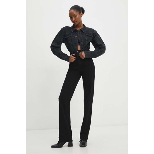 Answear Lab kurtka jeansowa damska kolor czarny przejściowa Answear Lab M ANSWEAR.com