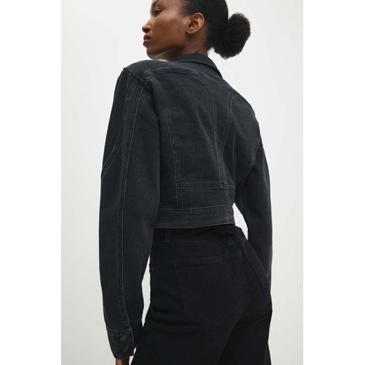 Answear Lab kurtka jeansowa damska kolor czarny przejściowa Answear Lab S ANSWEAR.com