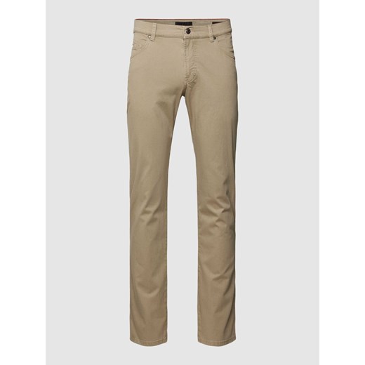 Spodnie materiałowe o kroju slim fit z fakturowanym wzorem model ‘FLEXCITY’ ze sklepu Peek&Cloppenburg  w kategorii Spodnie męskie - zdjęcie 168983120