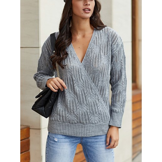 LA Angels Sweter w kolorze jasnoszarym ze sklepu Limango Polska w kategorii Swetry damskie - zdjęcie 168984980
