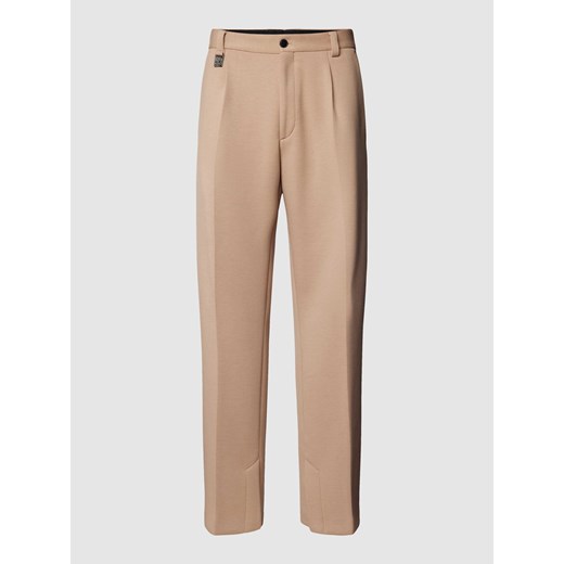 Spodnie z detalem z logo model ‘Fyn’ ze sklepu Peek&Cloppenburg  w kategorii Spodnie męskie - zdjęcie 168989691
