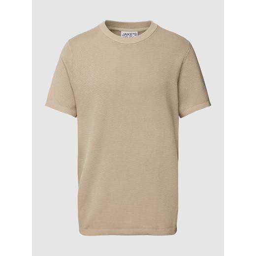 T-shirt z fakturowanym wzorem ze sklepu Peek&Cloppenburg  w kategorii T-shirty męskie - zdjęcie 168989734