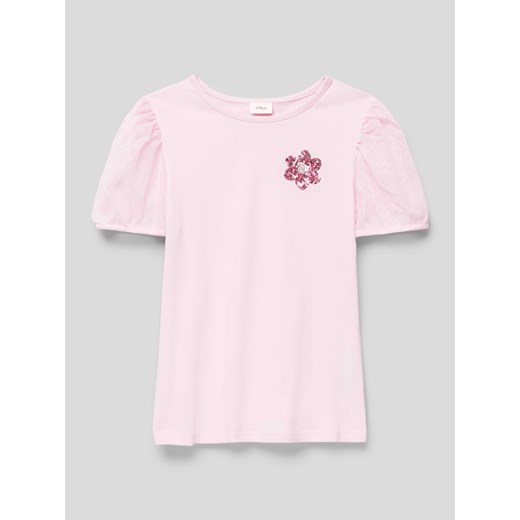 T-shirt z bufiastymi rękawami ze sklepu Peek&Cloppenburg  w kategorii Bluzki dziewczęce - zdjęcie 168990142