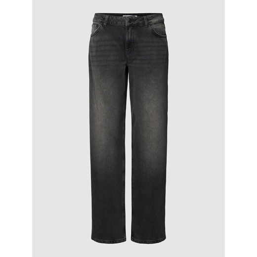 Jeansy z wpuszczanymi kieszeniami w jednolitym kolorze ze sklepu Peek&Cloppenburg  w kategorii Jeansy damskie - zdjęcie 168990183