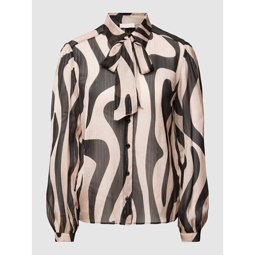 Bluzka koszulowa z wiązanym detalem ze sklepu Peek&Cloppenburg  w kategorii Koszule damskie - zdjęcie 168990524