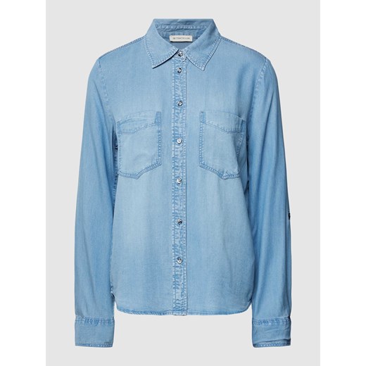 Bluzka jeansowa z kieszeniami na piersi ze sklepu Peek&Cloppenburg  w kategorii Koszule damskie - zdjęcie 168991121