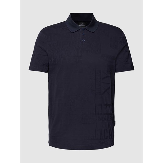 Koszulka polo z fakturowanym wzorem z logo ze sklepu Peek&Cloppenburg  w kategorii T-shirty męskie - zdjęcie 168991283