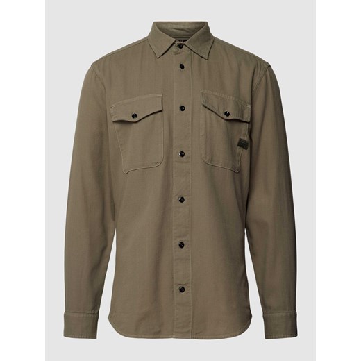 Koszula casualowa o kroju slim fit z kieszeniami na piersi ze sklepu Peek&Cloppenburg  w kategorii Koszule męskie - zdjęcie 168991363