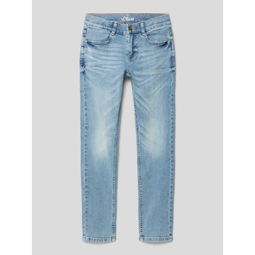 Jeansy o kroju slim fit z wpuszczanymi kieszeniami ze sklepu Peek&Cloppenburg  w kategorii Spodnie chłopięce - zdjęcie 168991471