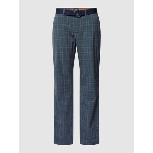 Spodnie o kroju slim fit ze wzorem w kratę glencheck ze sklepu Peek&Cloppenburg  w kategorii Spodnie męskie - zdjęcie 168992082