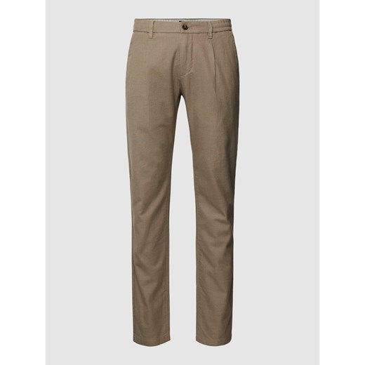 Spodnie materiałowe o kroju shaped fit z fakturowanym wzorem ze sklepu Peek&Cloppenburg  w kategorii Spodnie męskie - zdjęcie 168992174