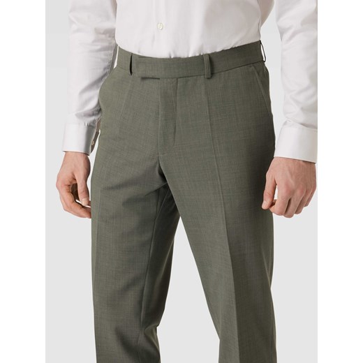 Spodnie z zakładkami w pasie o kroju regular fit z dodatkiem wełny model Carl Gross 28 Peek&Cloppenburg 