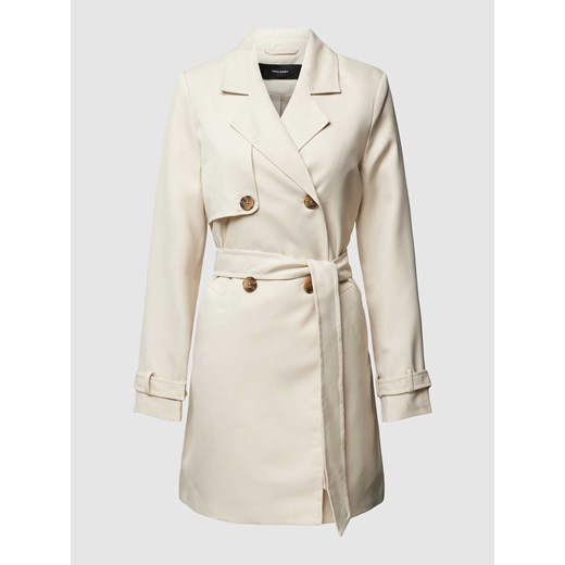 Krótki płaszcz z wiązanym paskiem model ‘CELESTE’ ze sklepu Peek&Cloppenburg  w kategorii Płaszcze damskie - zdjęcie 168994774