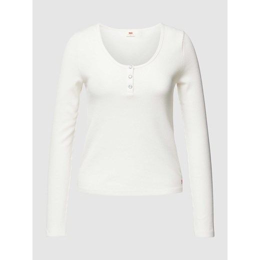 Bluzka z długim rękawem i prążkowaniem ze sklepu Peek&Cloppenburg  w kategorii Bluzki damskie - zdjęcie 168995060