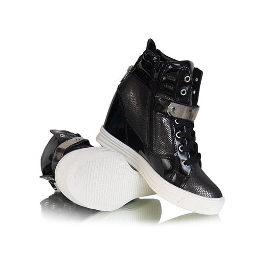 Oryginalne czarne botki sneakersy /F1-1 W131 sel6x9/ pantofelek24 szary oryginalne
