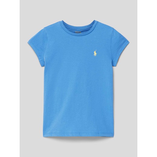 T-shirt z wyhaftowanym logo ze sklepu Peek&Cloppenburg  w kategorii Bluzki dziewczęce - zdjęcie 168995591