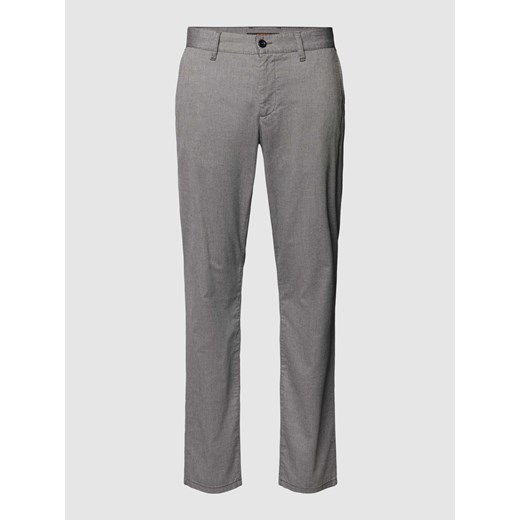 Spodnie o kroju regular fit z fakturowanym wzorem model ‘LOU’ ze sklepu Peek&Cloppenburg  w kategorii Spodnie męskie - zdjęcie 168995762