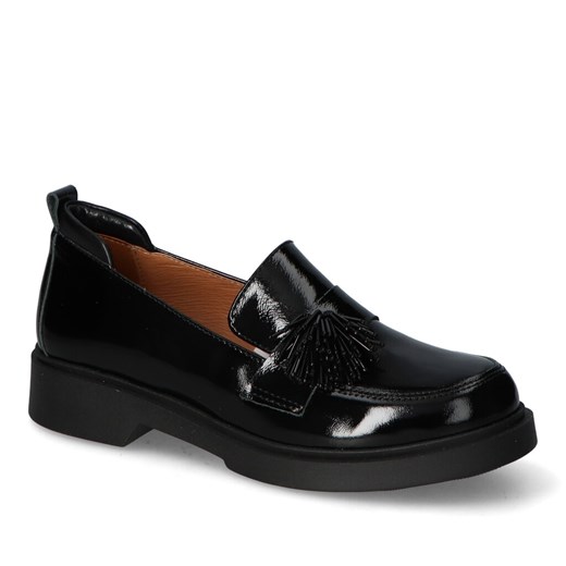 Mokasyny Gamis 7424/A128+Czarne lico Czarne lakier ze sklepu Arturo-obuwie w kategorii Mokasyny damskie - zdjęcie 169003802