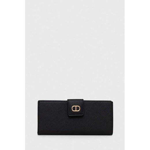 Twinset portfel damski kolor czarny ze sklepu ANSWEAR.com w kategorii Portfele damskie - zdjęcie 169004483