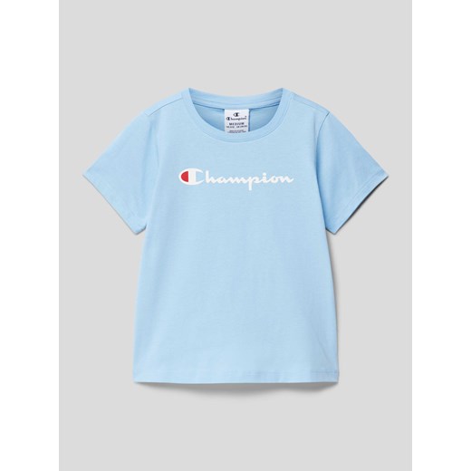 T-shirt z nadrukiem z logo ze sklepu Peek&Cloppenburg  w kategorii Bluzki dziewczęce - zdjęcie 169005030
