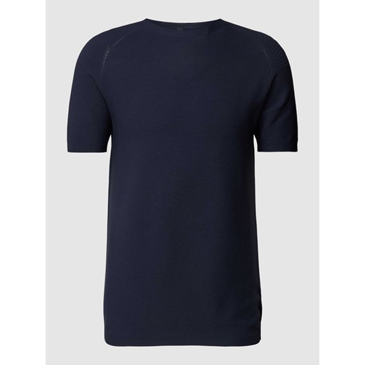 T-shirt z prążkowanymi wykończeniami model ‘FOSOS’ ze sklepu Peek&Cloppenburg  w kategorii T-shirty męskie - zdjęcie 169005094