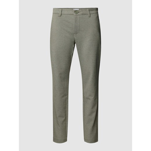 Spodnie materiałowe o kroju slim fit z efektem melanżu model ‘MARK’ ze sklepu Peek&Cloppenburg  w kategorii Spodnie męskie - zdjęcie 169005161