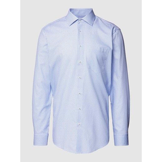 Koszula biznesowa o kroju regular fit ze wzorem na całej powierzchni ze sklepu Peek&Cloppenburg  w kategorii Koszule męskie - zdjęcie 169005170