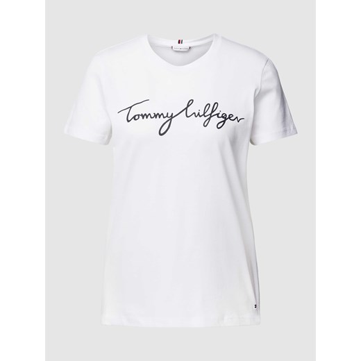 T-shirt z nadrukiem z logo ze sklepu Peek&Cloppenburg  w kategorii Bluzki damskie - zdjęcie 169005474