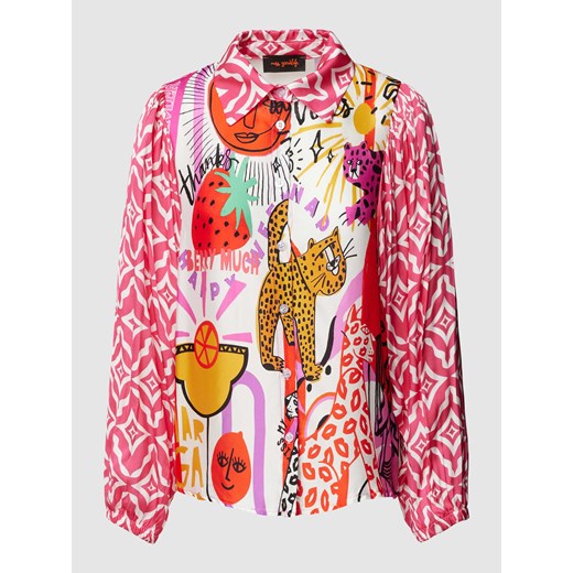 Bluzka koszulowa ze wzorem na całej powierzchni model ‘Strawberry’ ze sklepu Peek&Cloppenburg  w kategorii Koszule damskie - zdjęcie 169005650