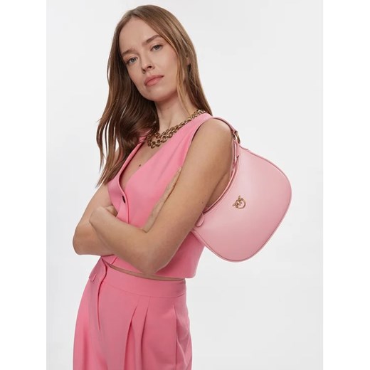Pinko Torebka Half Moon Mini AI 23-24 PLTT 101523 A0F1 Różowy Pinko uniwersalny okazyjna cena MODIVO