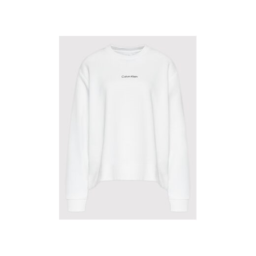 Calvin Klein Curve Bluza Inclusive Micro Logo K20K204897 Biały Regular Fit ze sklepu MODIVO w kategorii Bluzy damskie - zdjęcie 169014963