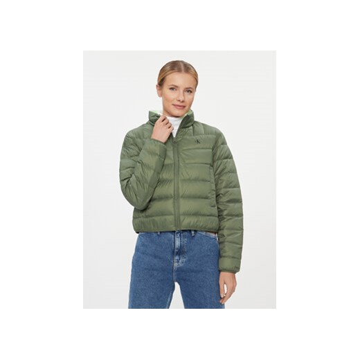 Calvin Klein Jeans Kurtka przejściowa Ul Short Puffer J20J222585 Zielony Regular Fit ze sklepu MODIVO w kategorii Kurtki damskie - zdjęcie 169015830