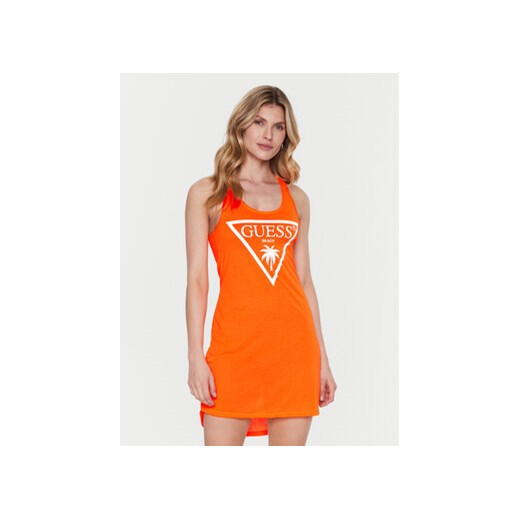Guess Sukienka plażowa E3GP03 KB9I0 Pomarańczowy Regular Fit ze sklepu MODIVO w kategorii Sukienki - zdjęcie 169017850