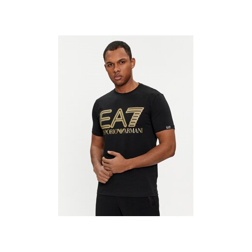 EA7 Emporio Armani T-Shirt 3DPT37 PJMUZ 0208 Czarny Regular Fit ze sklepu MODIVO w kategorii T-shirty męskie - zdjęcie 169018004