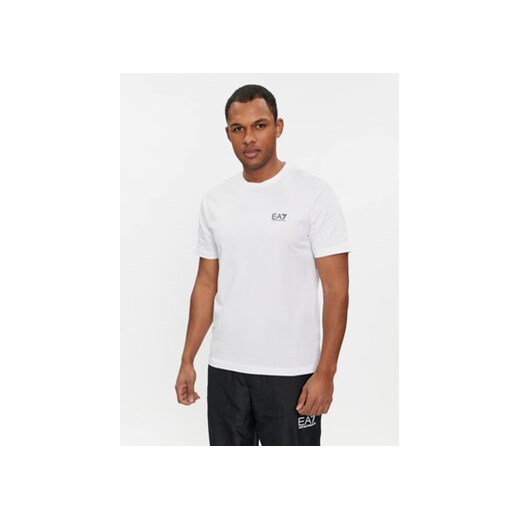 EA7 Emporio Armani T-Shirt 8NPT18 PJ02Z 1100 Biały Regular Fit ze sklepu MODIVO w kategorii T-shirty męskie - zdjęcie 169018444