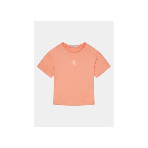 Calvin Klein Jeans T-Shirt Logo IG0IG02136 Różowy Boxy Fit ze sklepu MODIVO w kategorii T-shirty chłopięce - zdjęcie 169018474