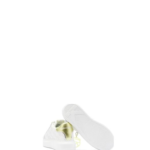 Buty sportowe damskie białe Karl Lagerfeld sneakersy wiązane z tworzywa sztucznego na platformie 
