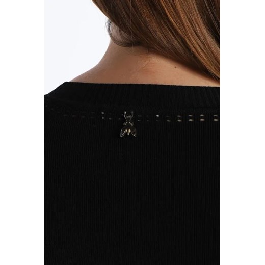 Sweter damski czarny Patrizia Pepe z okrągłym dekoltem 