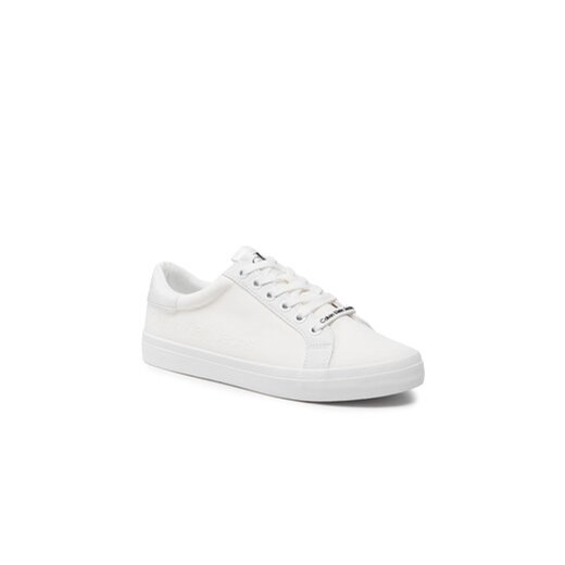 Calvin Klein Jeans Tenisówki Low Profile Sneaker Laceup Co YW0YW00057 Biały 42 okazyjna cena MODIVO