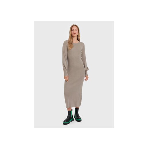 Vero Moda Sukienka dzianinowa Valor 10271105 Beżowy Slim Fit ze sklepu MODIVO w kategorii Sukienki - zdjęcie 169049310